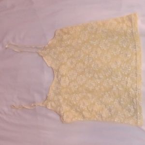 Yellow Embroidered Tank